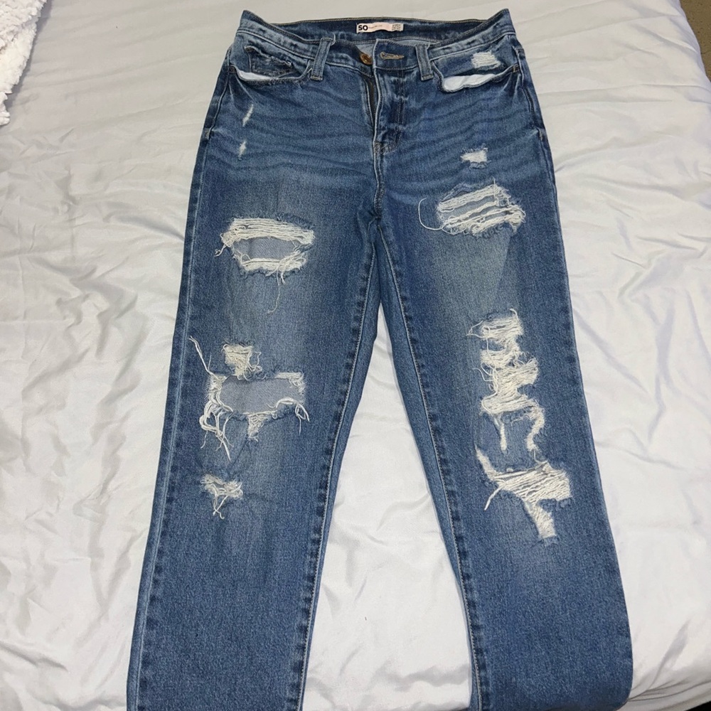 SO good for life 3/26W size high rise mom jeans ripped